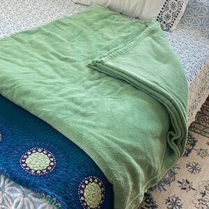 Pottery Barn Kids Mint Green Plush Throw Blanket